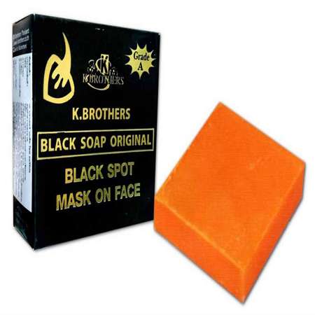 Мыло для лица K.Brothers с экстрактами трав Black soap от черных точек 50 г