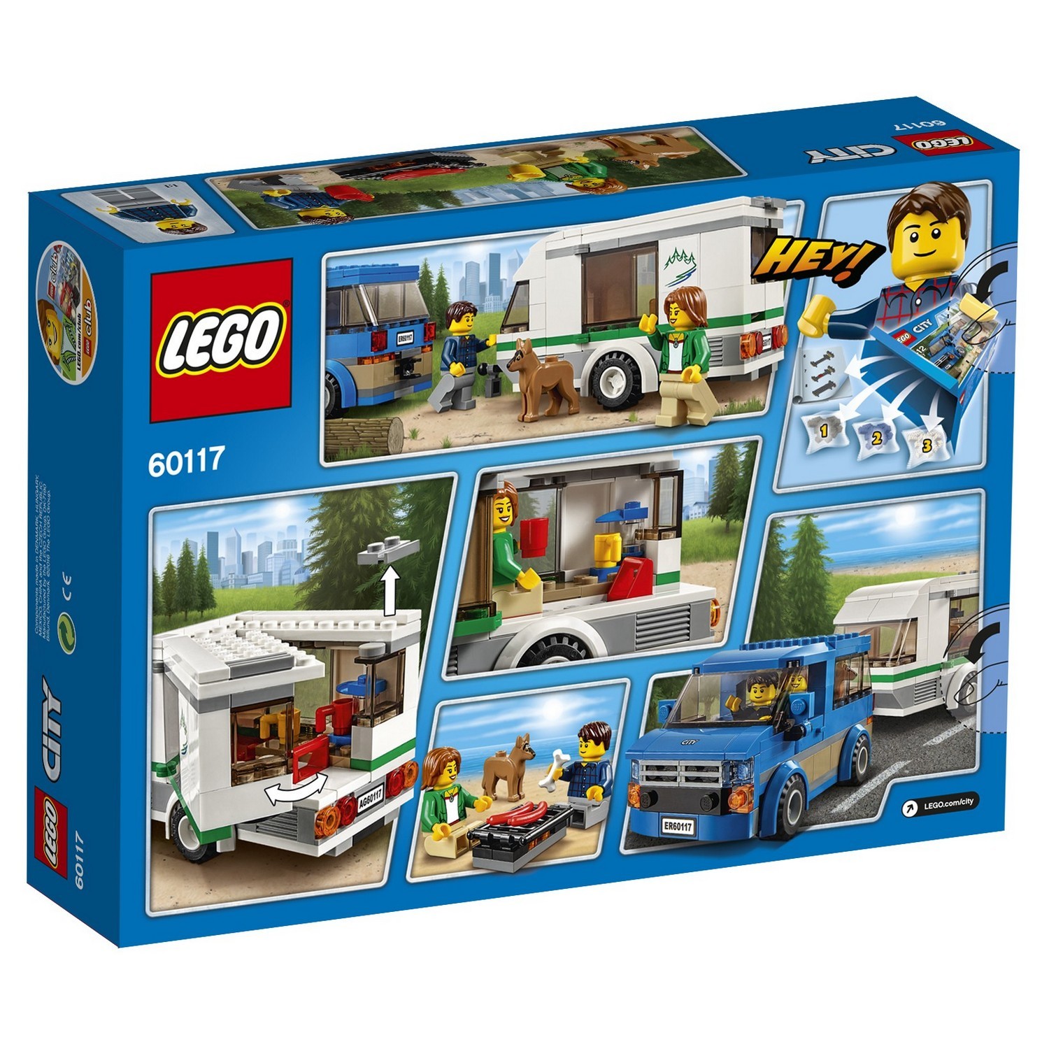 Конструктор LEGO City Great Vehicles Фургон и дом на колёсах (60117) купить  по цене 1299 ₽ в интернет-магазине Детский мир