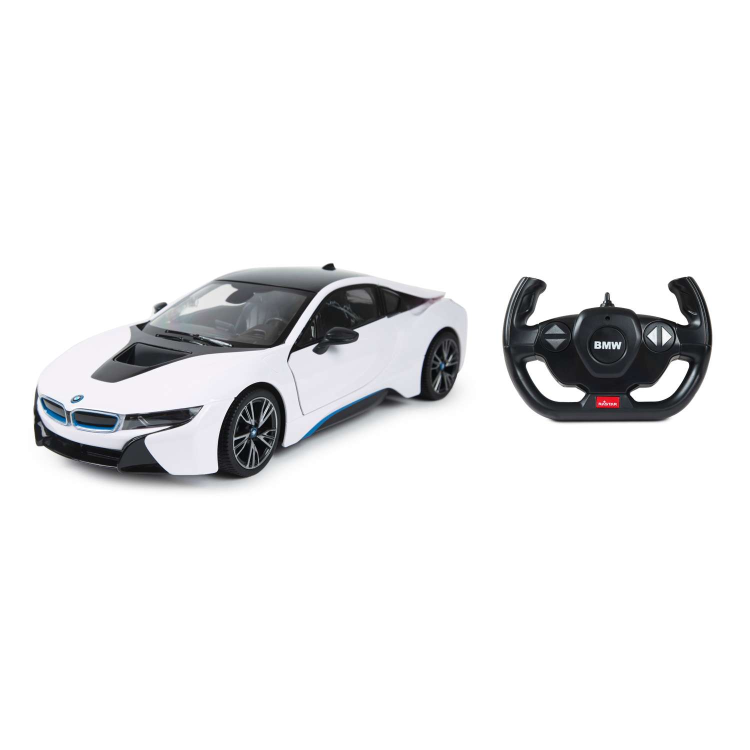 Машина Rastar РУ 1:14 BMW i8 Белая 71010 - фото 1