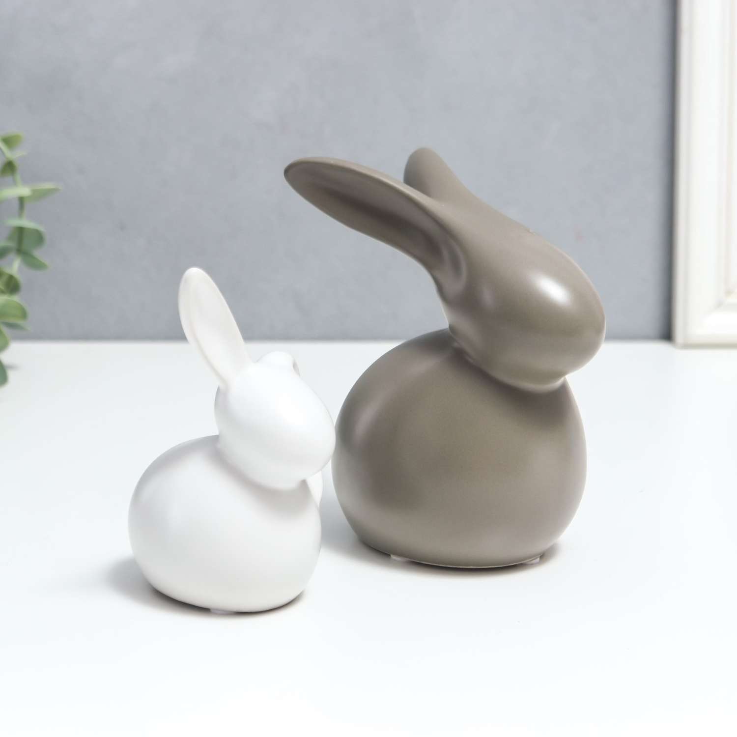Сувенир Sima-Land керамика «Два кролика» матовый набор 2 шт - фото 4