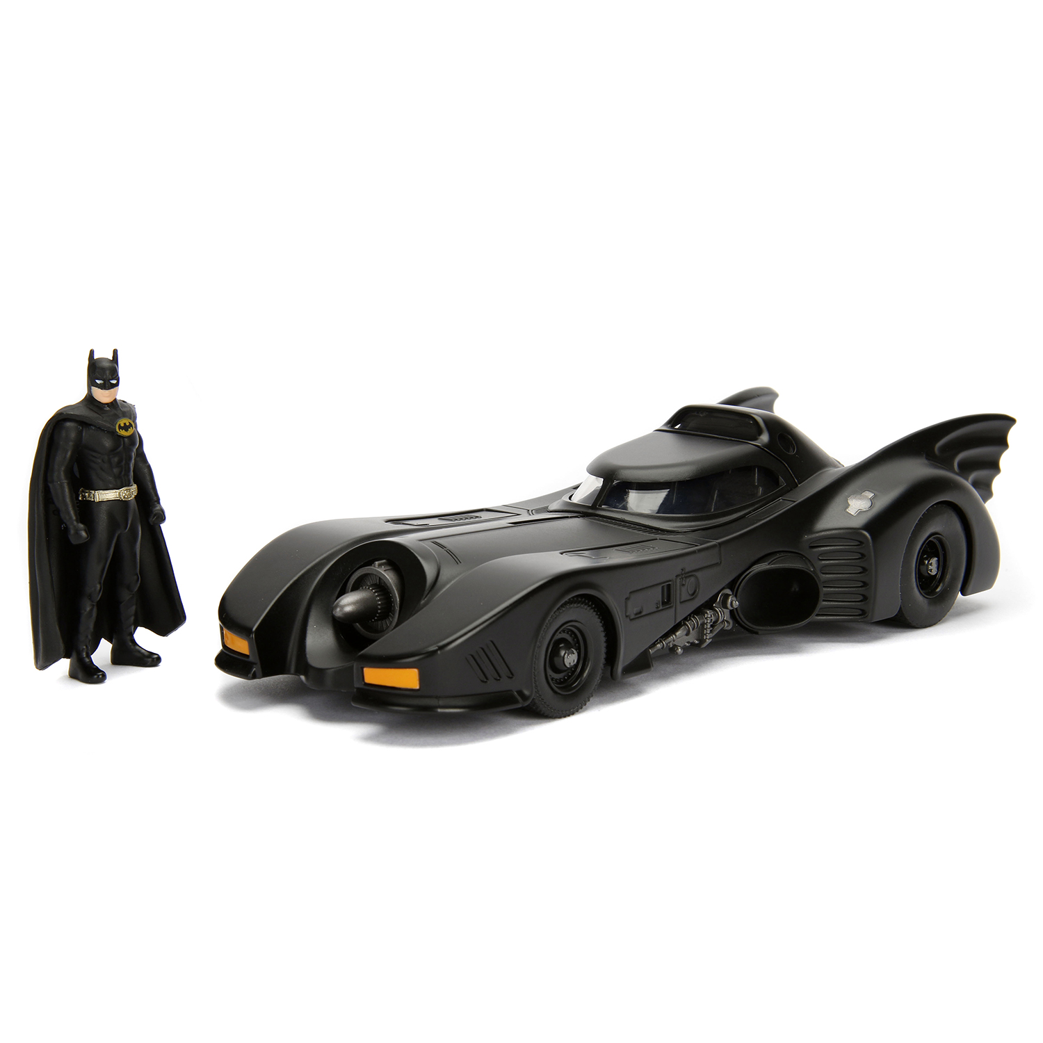 Автомобиль Jada Batmobile with Batman 1:24 черный ТоуR15 - фото 13