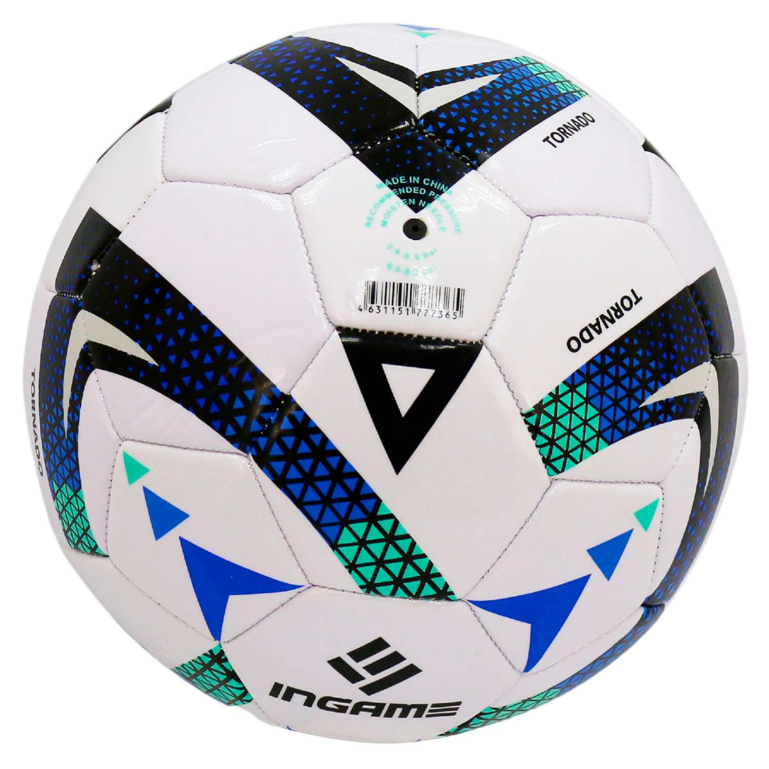 Мяч футбольный InGame Tornado №5 синий - фото 3