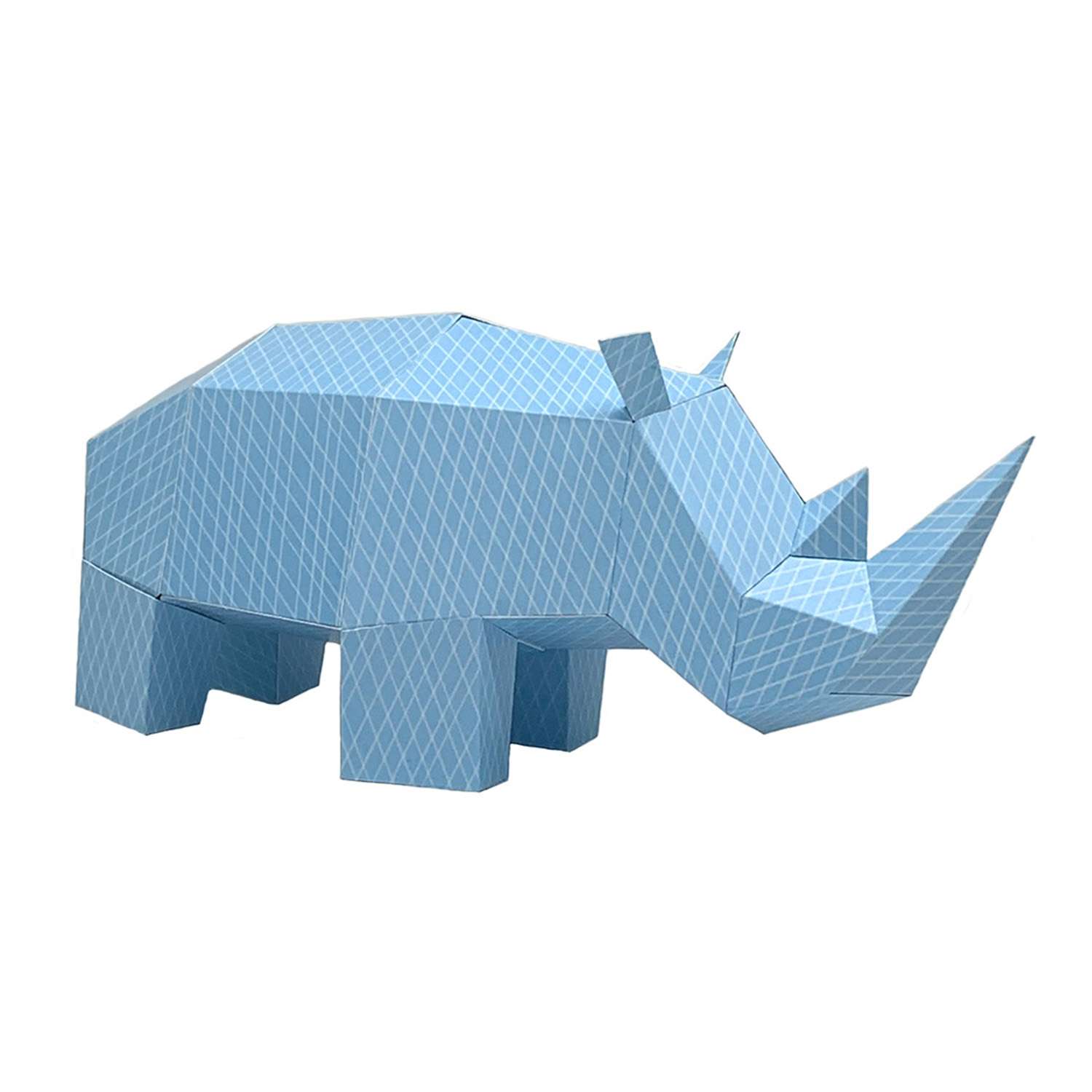 Сборная модель intellectico картонный полигональная фигурка Носорог - фото 1