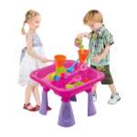 Cтол для игр с песком и водой Hualian Toys Водяные мельницы 47х47х35 см розовый