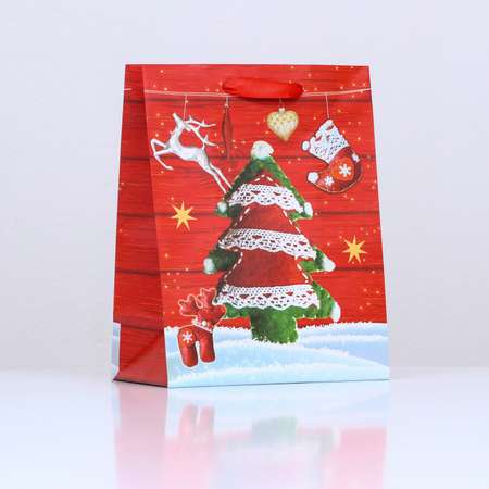 Пакет Sima-Land ламинированный «Рождественский хендмейд» 18×23×10