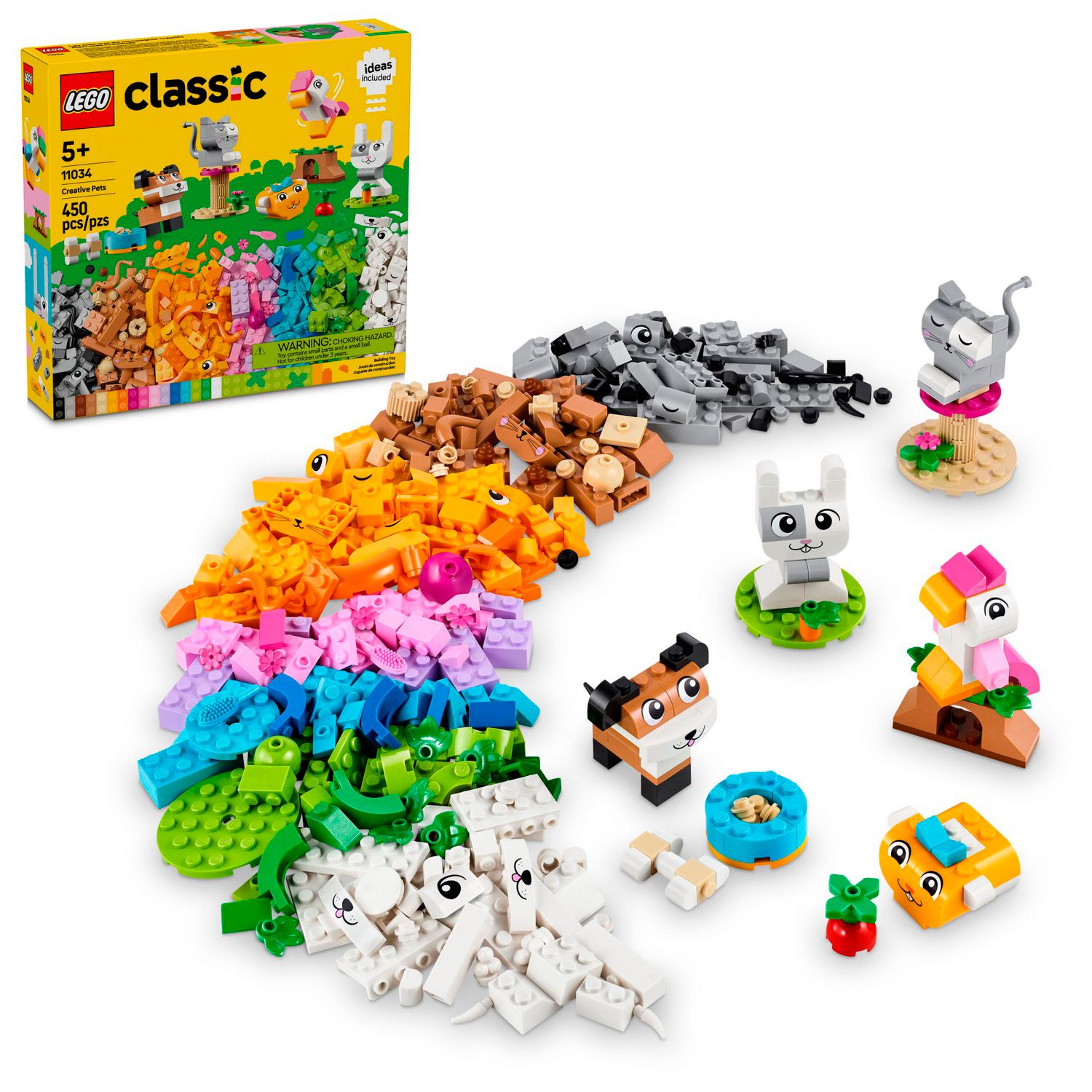 Конструктор детский LEGO Classic Креативные домашние животные 11034 купить  по цене 3949 ₽ в интернет-магазине Детский мир