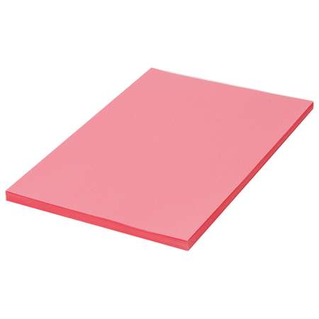 Цветная бумага Brauberg для принтера и школы А4 набор 100 листов розовая