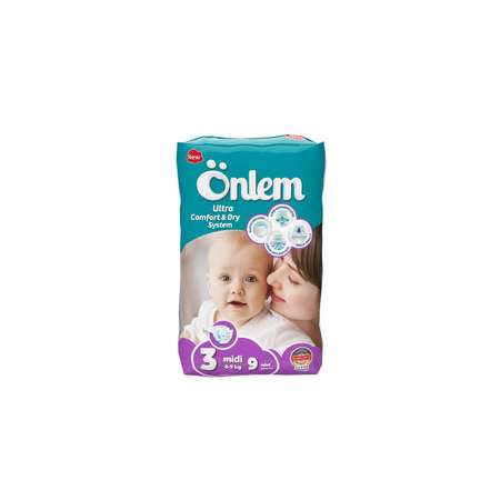 Детские подгузники Onlem Classik миди 4-9kg mini 9 штук