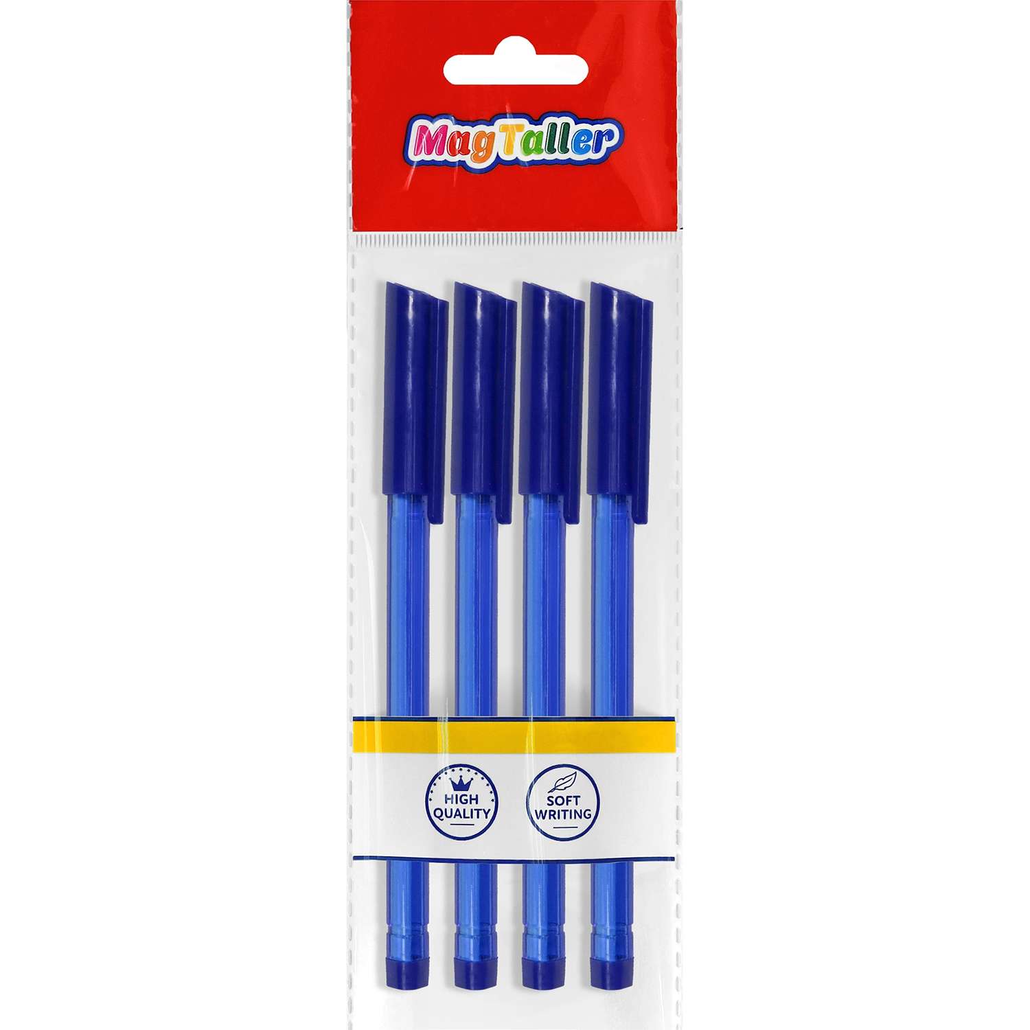 Ручки шариковые MAGTALLER Special синие 4 штуки 0.8мм - фото 1