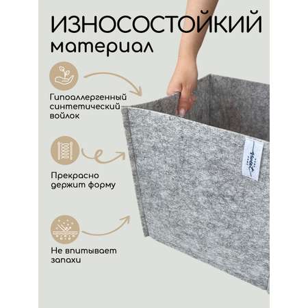 Комплект коробов для хранения Textile NN Серые