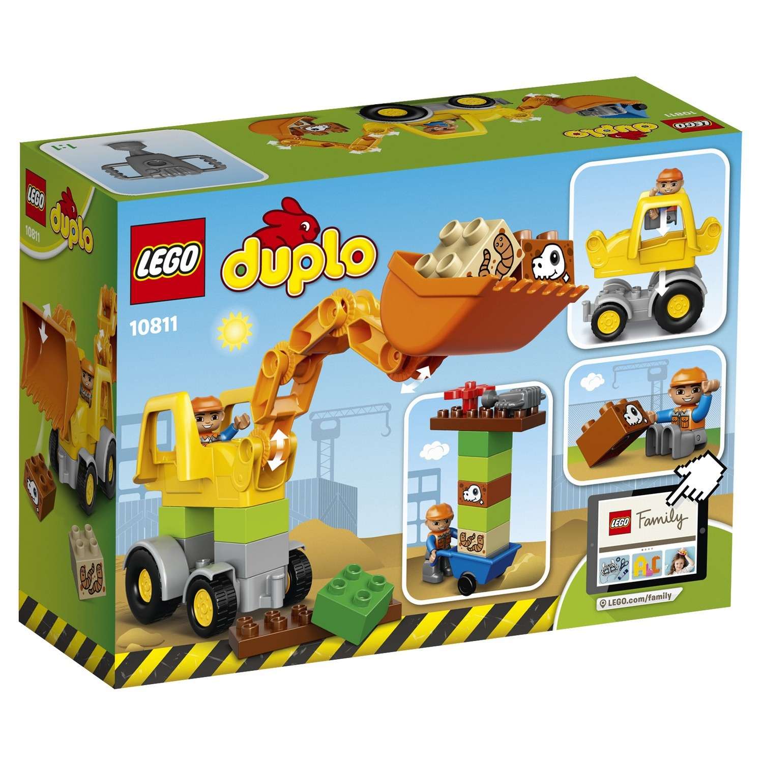 Конструктор LEGO DUPLO Town Экскаватор-погрузчик (10811) - фото 3