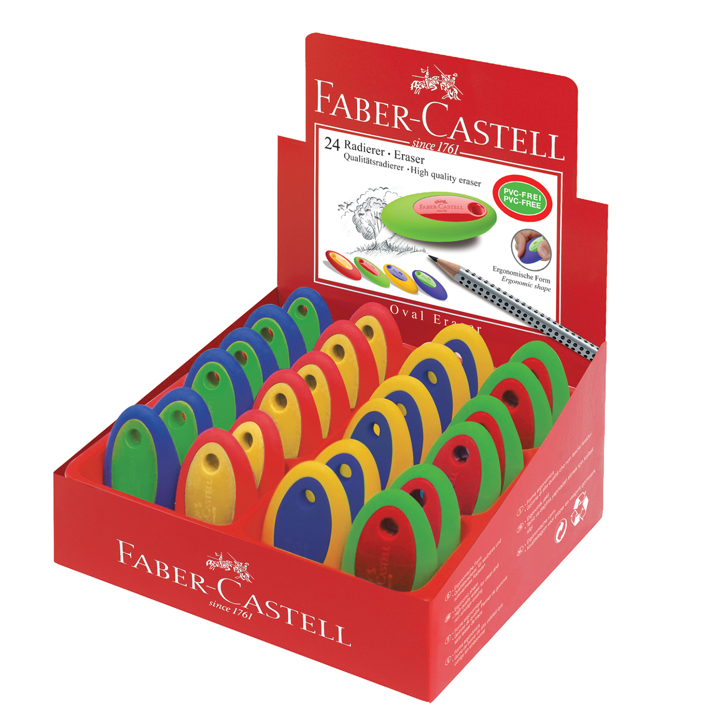 Ластик Faber Castell Oval в ассортименте 182330 - фото 2