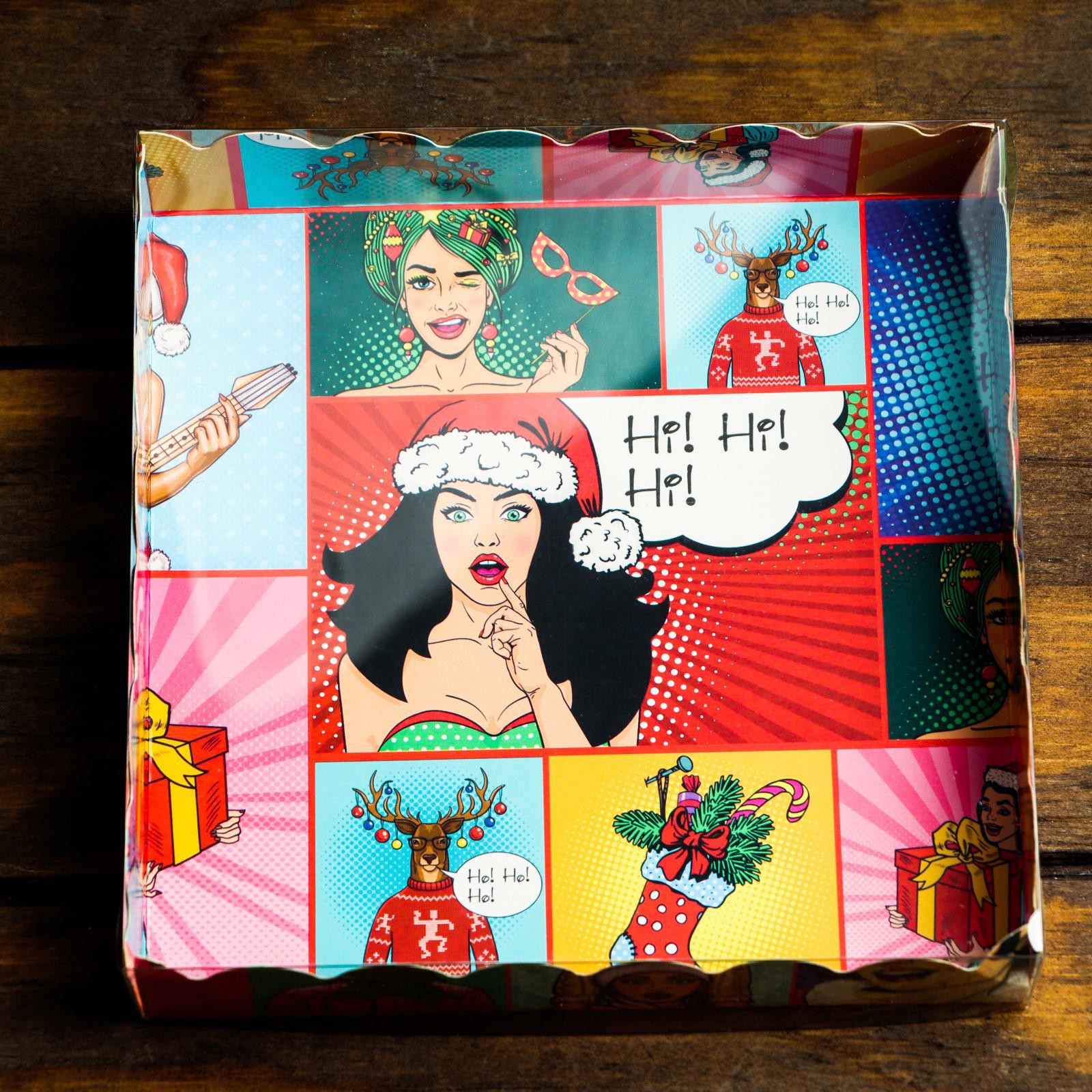 Коробочка Sima-Land для печенья«Pop art НО!НО!НО!» 15×15×3 см. 1 шт. - фото 3