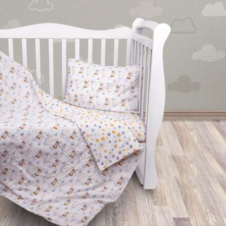 Комплект в кроватку 3 предмета Amarobaby boom Сказка белый