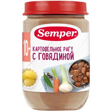 Пюре Semper рагу картофель-говядина 190г с 10месяцев