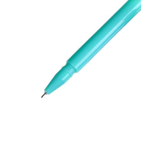 Ручка Calligrata гелевая прикол с лампочкой «Единорог» бирюзовая