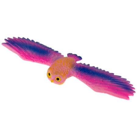 Фигурка-браслет 1TOY Flexi Wings 2 в 1 Супертянучка и Слэп-браслет в виде совы розовый