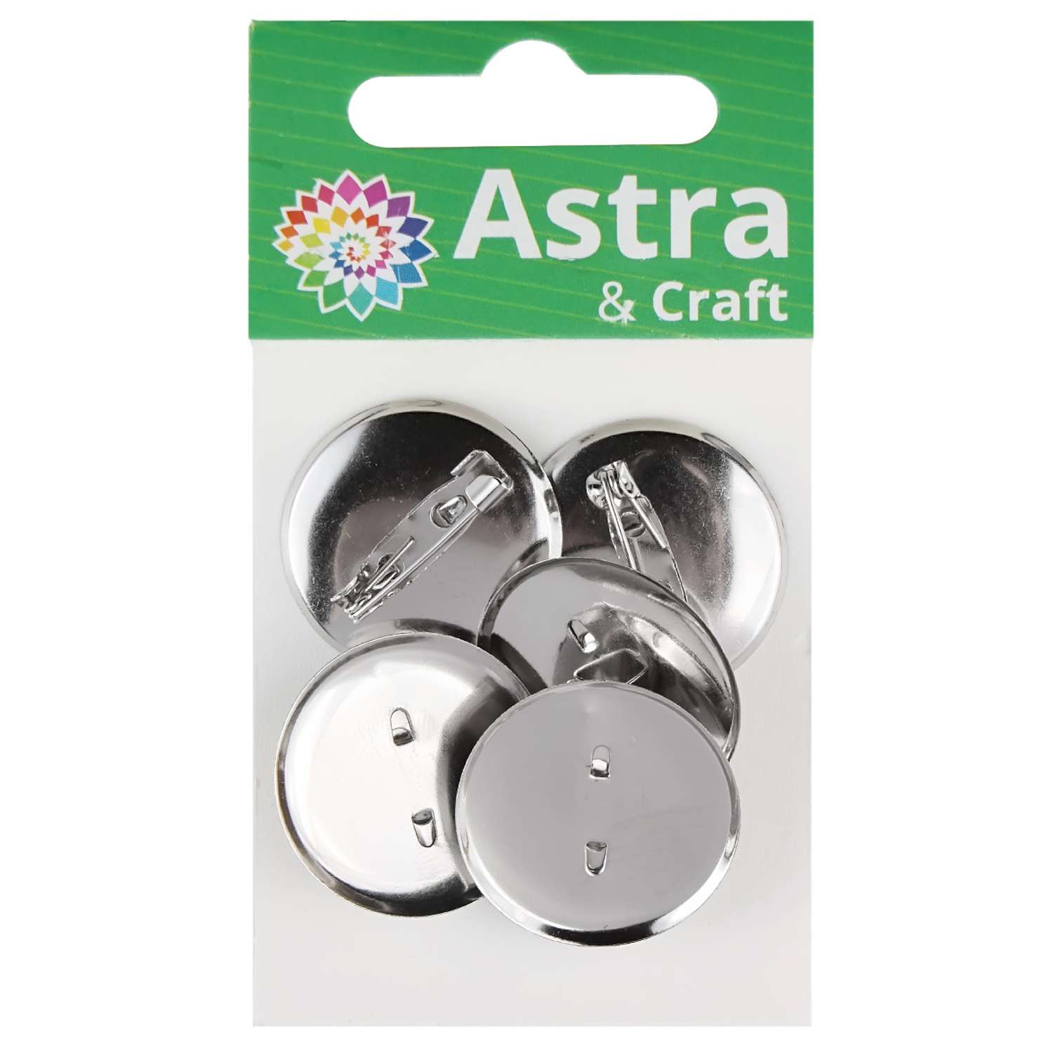Основа для броши и значка Astra Craft круглая 2.5 см 5 шт - фото 4