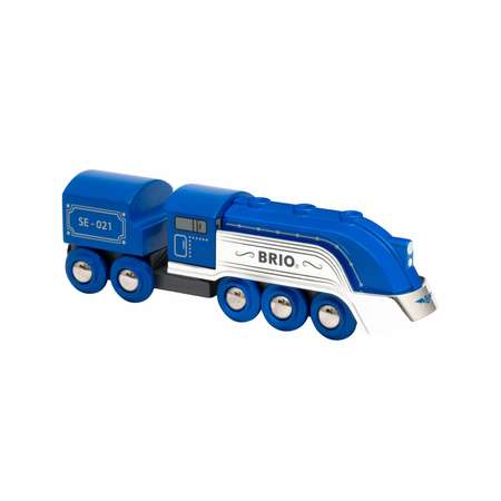 Поезд BRIO Special Edition синий с серебром и 1 вагончик
