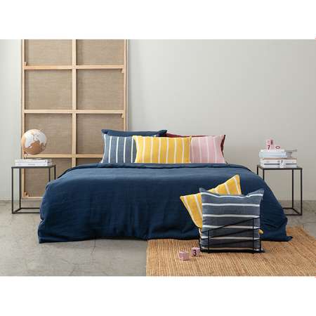 Чехол на подушку Tkano декоративный в полоску темно-синего цвета 45х45 см