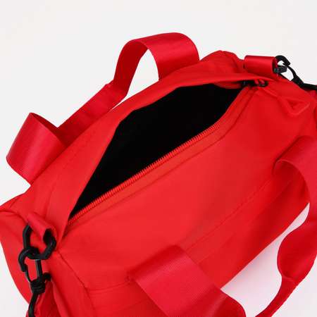 Сумка Sima-Land спортивная на молнии наружный карман цвет красный
