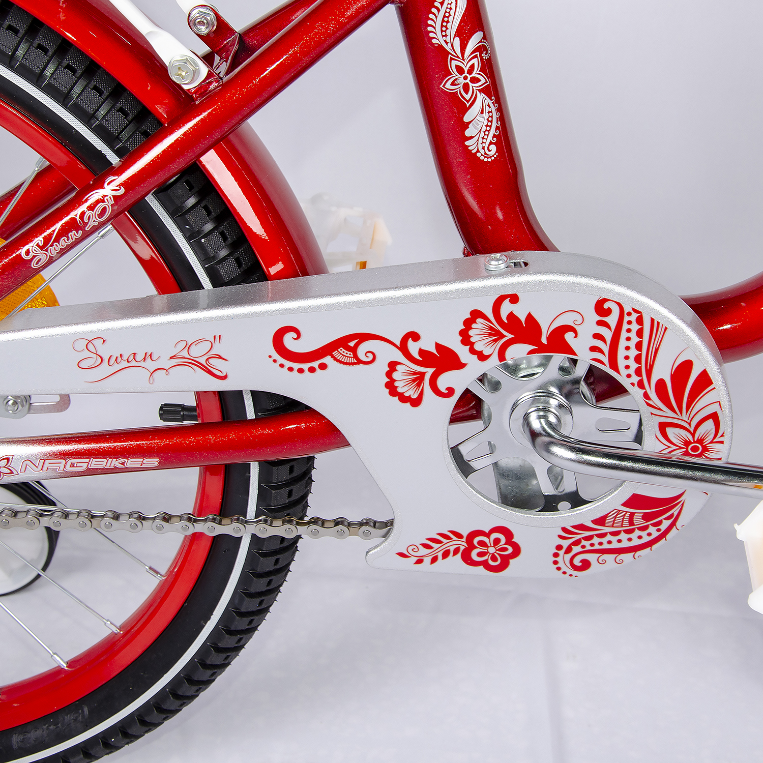 Велосипед NRG BIKES SWAN 20 red-silver - фото 7