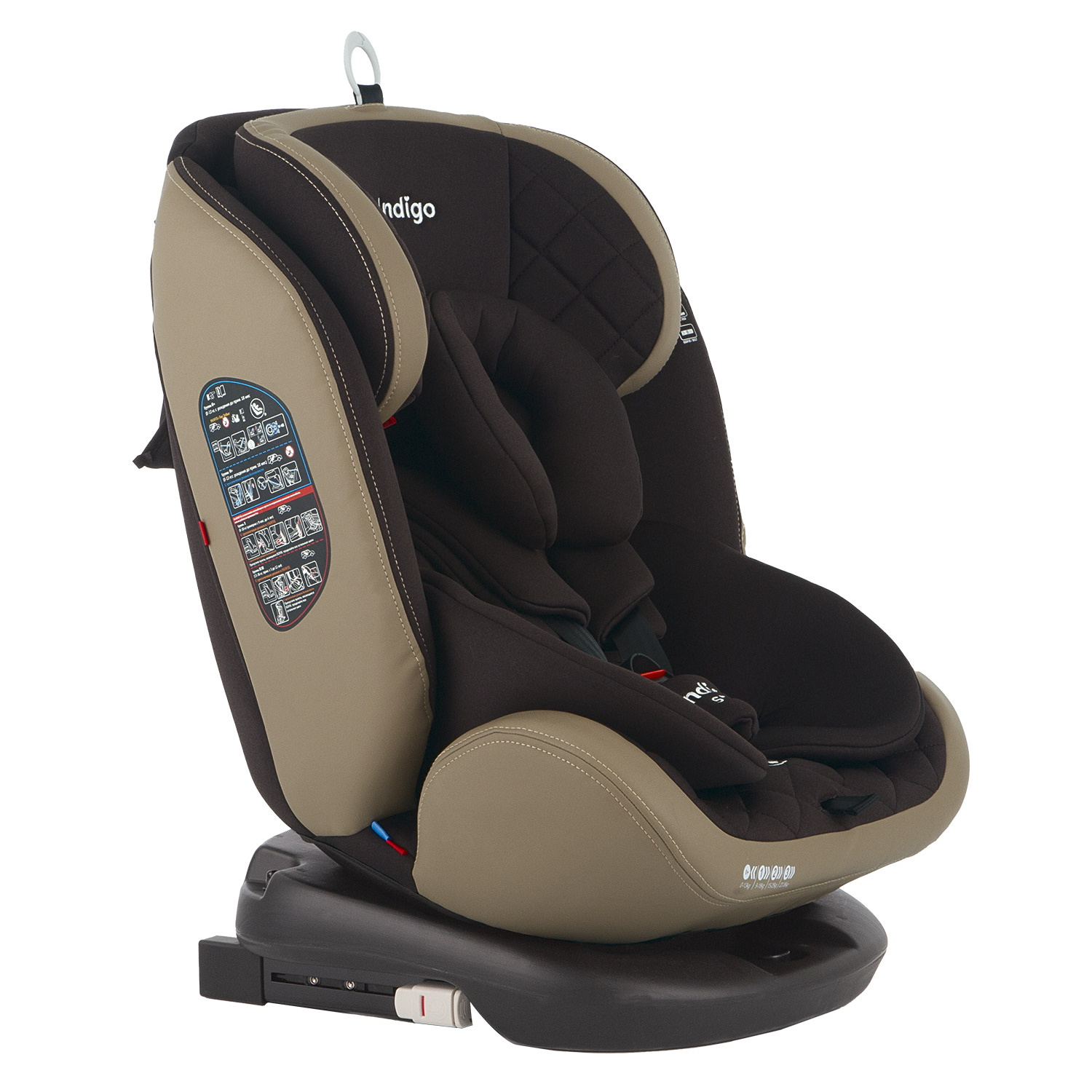 Автокресло Indigo Aero isofix Коричнево-Бежевый - фото 1