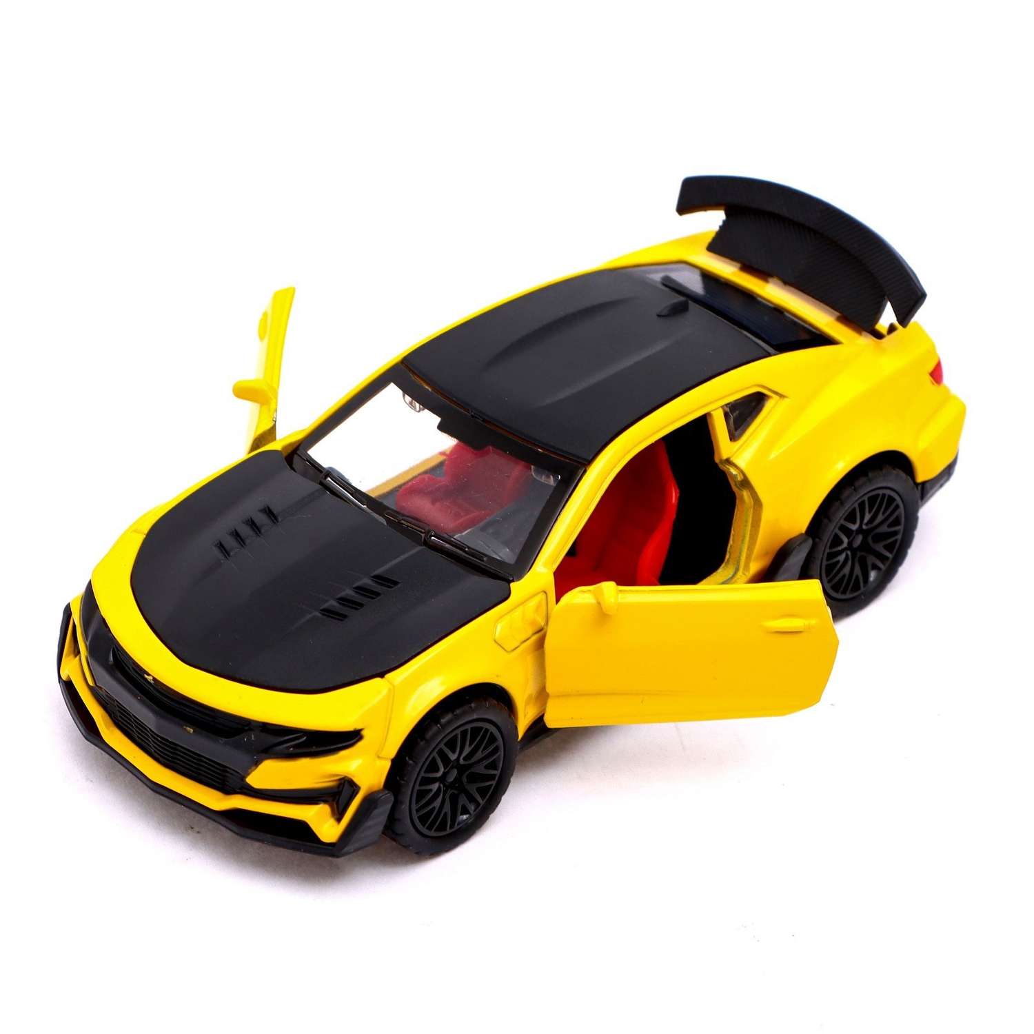 Машина Автоград металлическая «Спорт» инерция открываются двери багажник цвет жёлтый 7188627 - фото 3