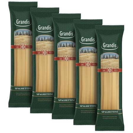 Макаронные изделия Grandis спагеттини группа А 450 г х 5 шт