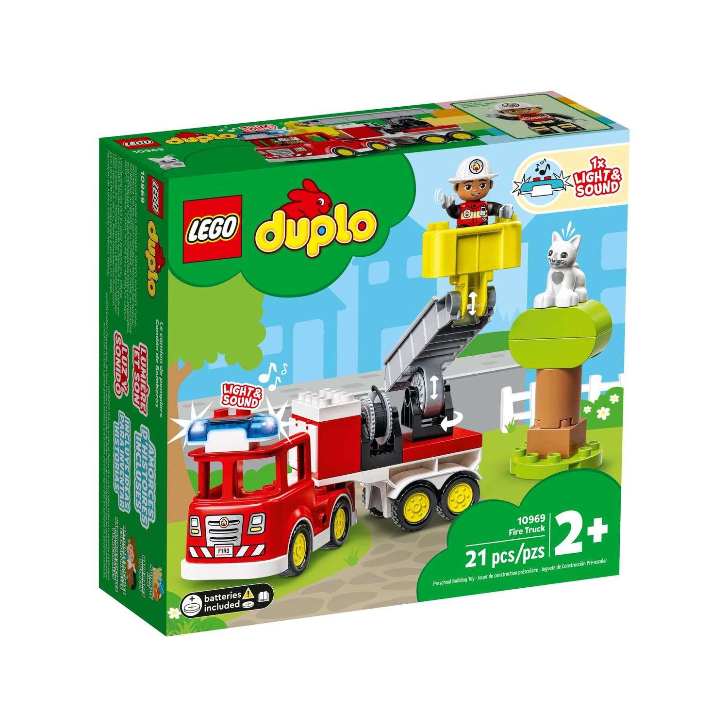 Конструктор LEGO DUPLO Пожарная машина с мигалкой 10969 - фото 1