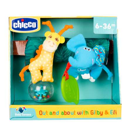 Игрушка CHICCO На коляску Жираф и Слоник