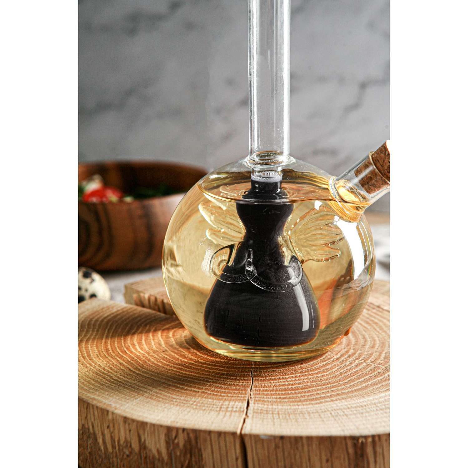 Бутыль Sima-Land стеклянная для соусов и масла 2 в 1 «Фьюжн. Ангел» 400/40 мл 11×9 5×18 см - фото 3