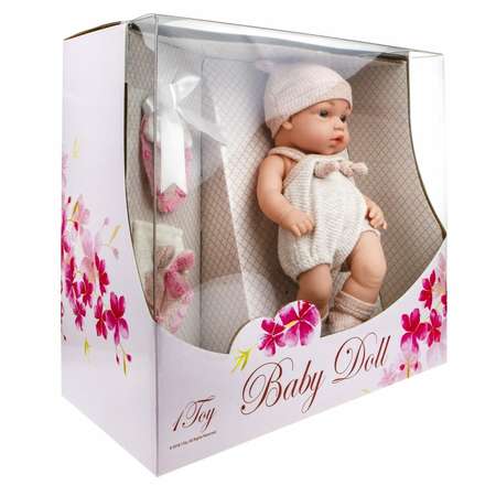 Кукла пупс 1TOY Premium реборн в розовой одежде 30 см