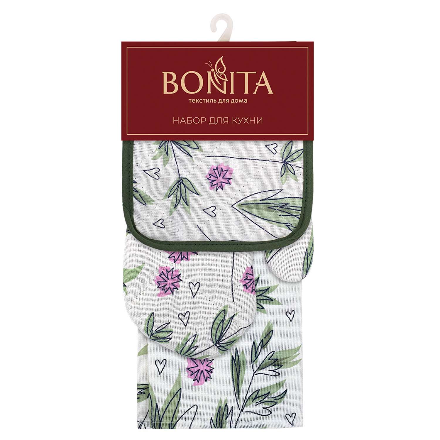 Набор кухонный BONITA полотенце+рукавица+прихватка Нежность - фото 3