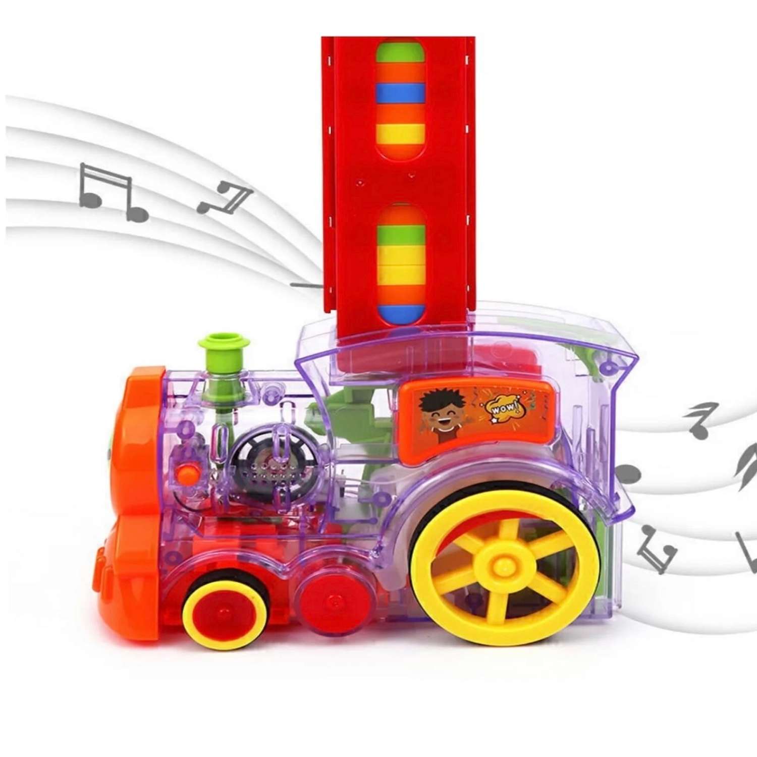 игрушки для малышей Panawealth International Паровозик- домино со световыми и звуковыми эффектами. - фото 6