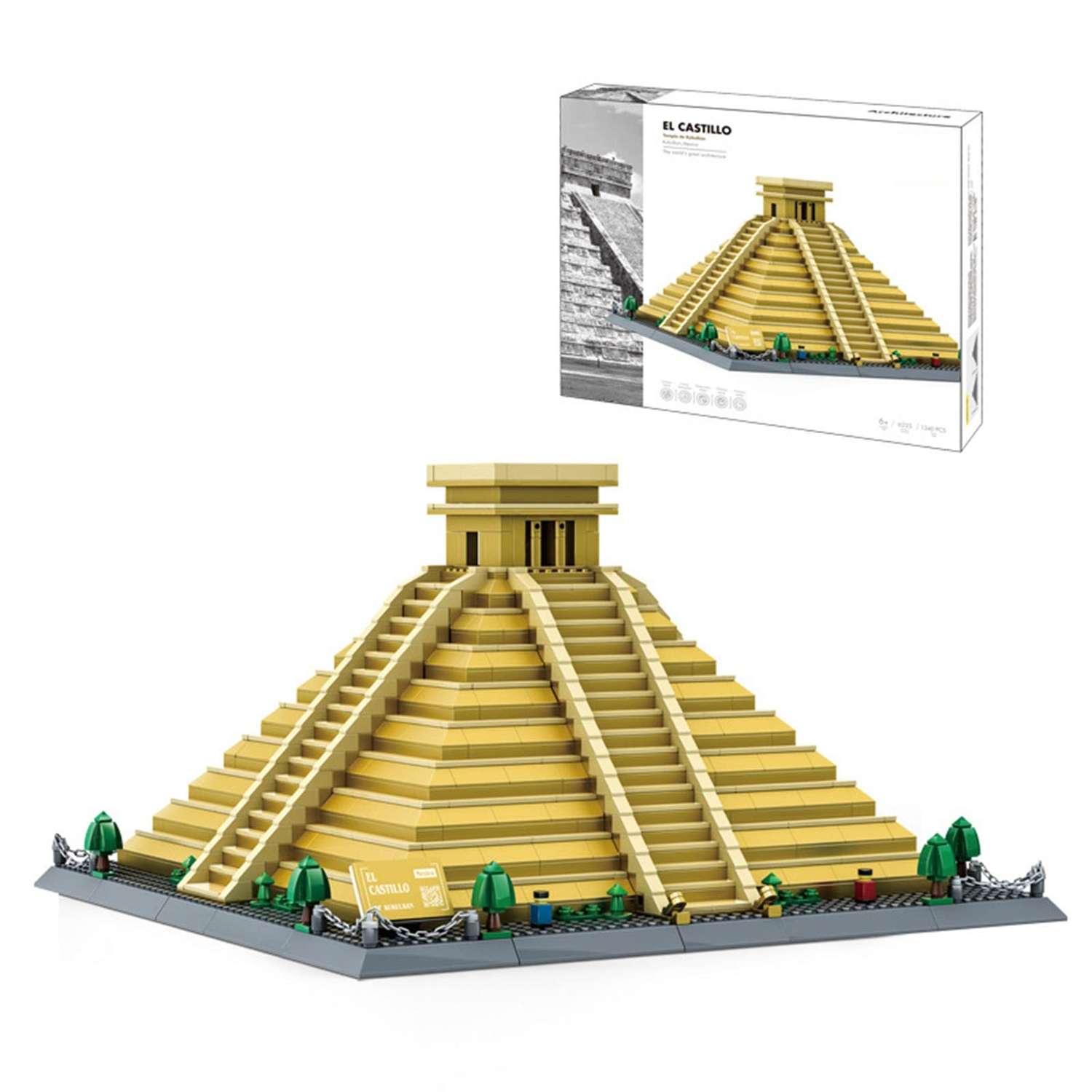 Архитектура мира Wange Мексика Эль-Кастильо-Кукулькан Пирамида майя 1340 шт. - фото 1