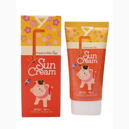 Крем солнцезащитный Elizavecca для лица с коллагеном Milky Piggy Sun Cream SPF50+ PA+++ 50мл