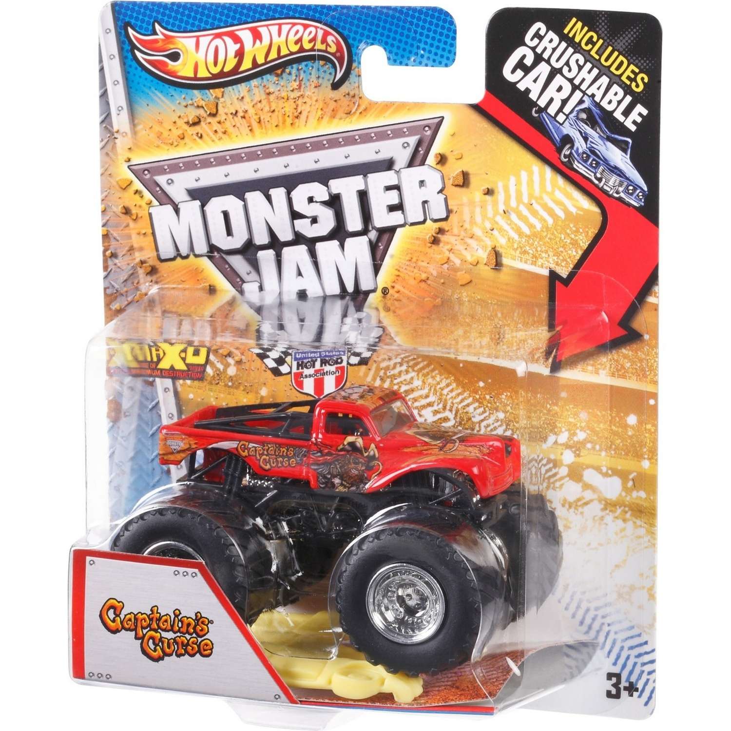 Машина Hot Wheels Monster Jam 1:64 Проклятие капитана W2396 21572 - фото 3