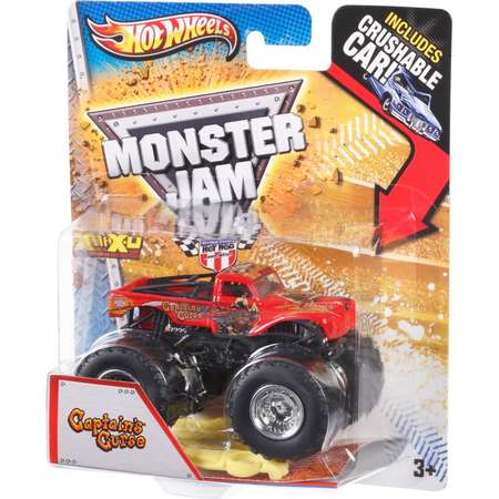 Машина Hot Wheels Monster Jam 1:64 Проклятие капитана W2396