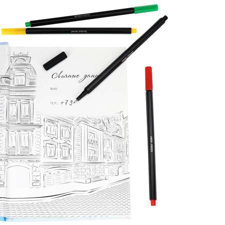 Набор ручек капиллярных Prof-Press Линеры Taj Maha 64 цвета диаметр 0.4 мм