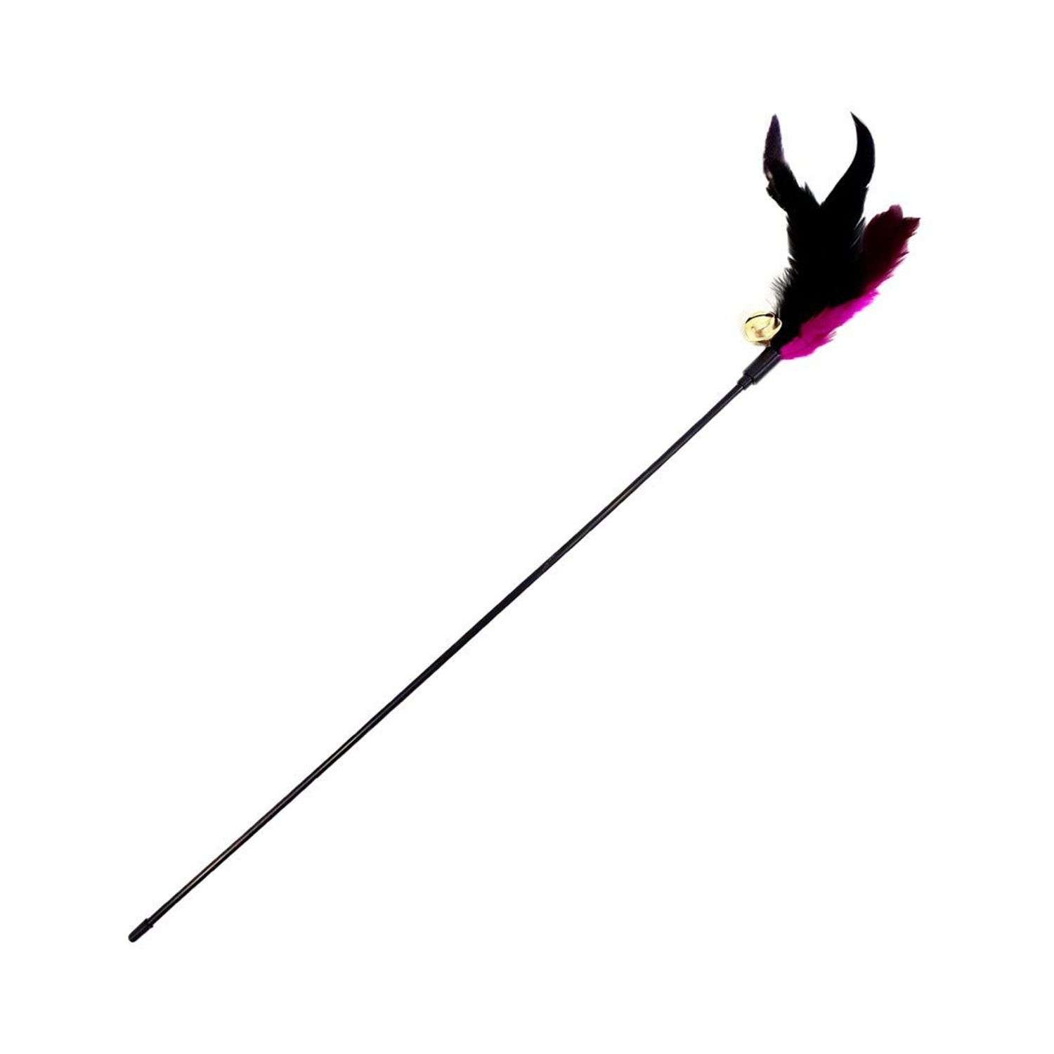 Дразнилка для животных Seichi с перьями черно-розовая - фото 1