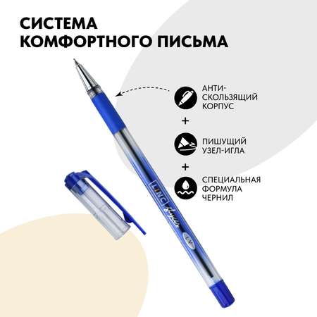 Ручки LINC Набор шариковых Glycer синие чернила 12 штук