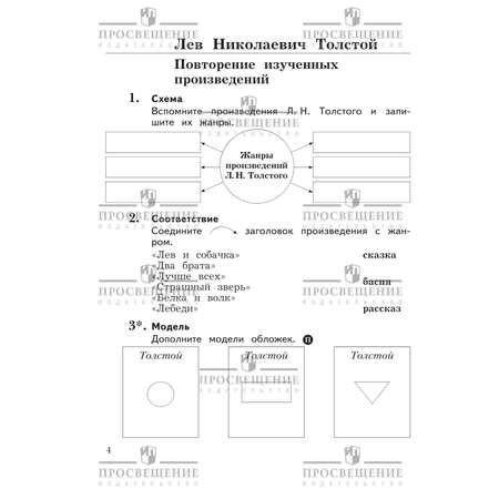 Рабочие тетради Просвещение Литературное чтение 4 класс 2 часть