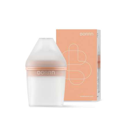 Бутылочка антиколиковая BORRN Baby Feeding Bottle 150 мл оранжевая