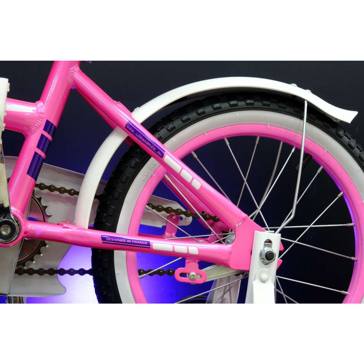 Велосипед детский Lorak junior 16 girl розовый/фиолетовый - фото 7