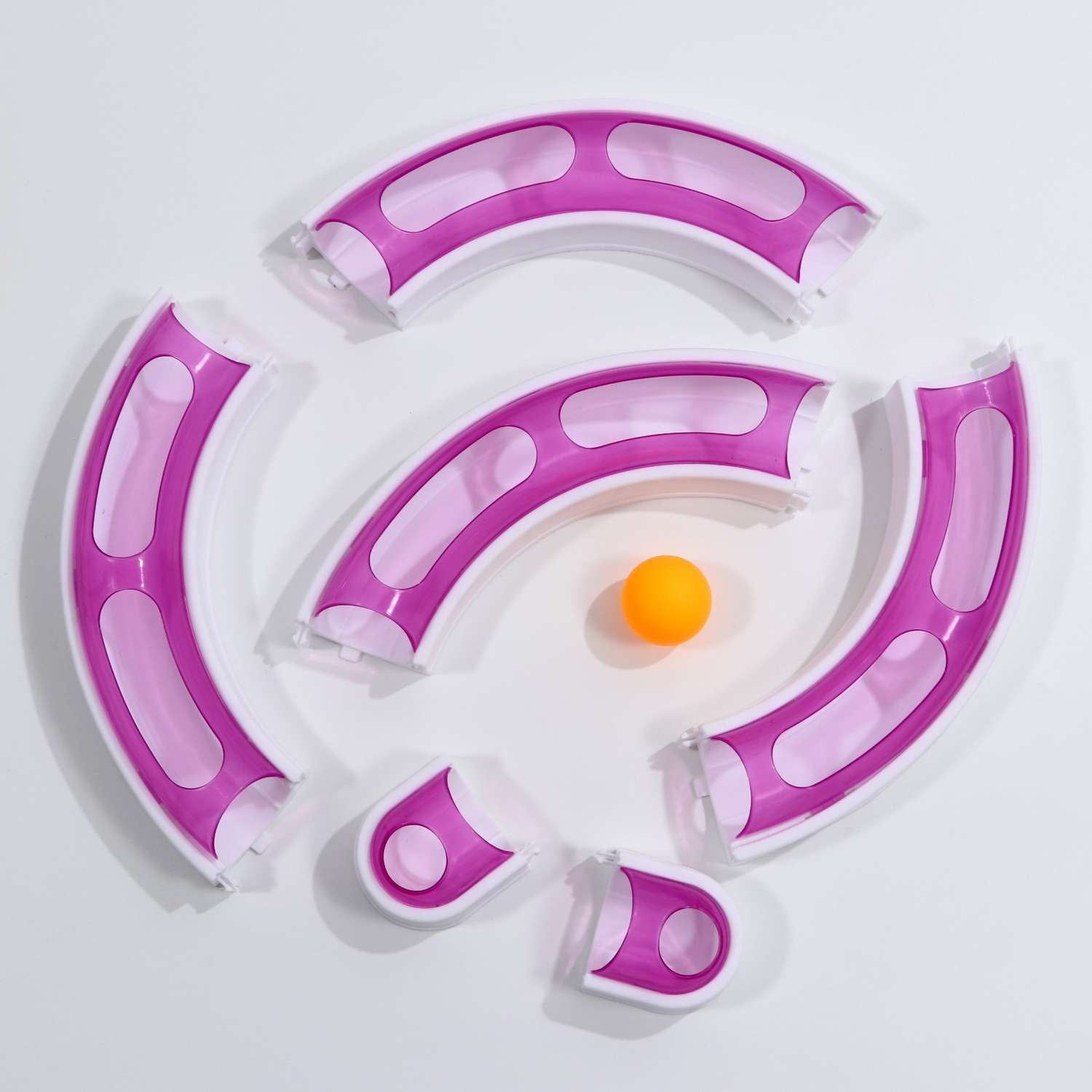 Игрушкка Пижон 2-в-1 Круг и волна с 2 вариантами сборки. Белая/фиолетовая - фото 1