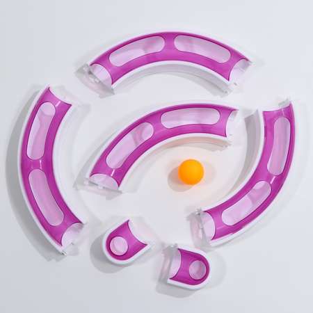Игрушкка Пижон 2-в-1 Круг и волна с 2 вариантами сборки. Белая/фиолетовая