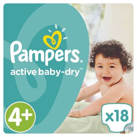 Подгузники Pampers Active Baby 18 шт. 4 9-16 кг