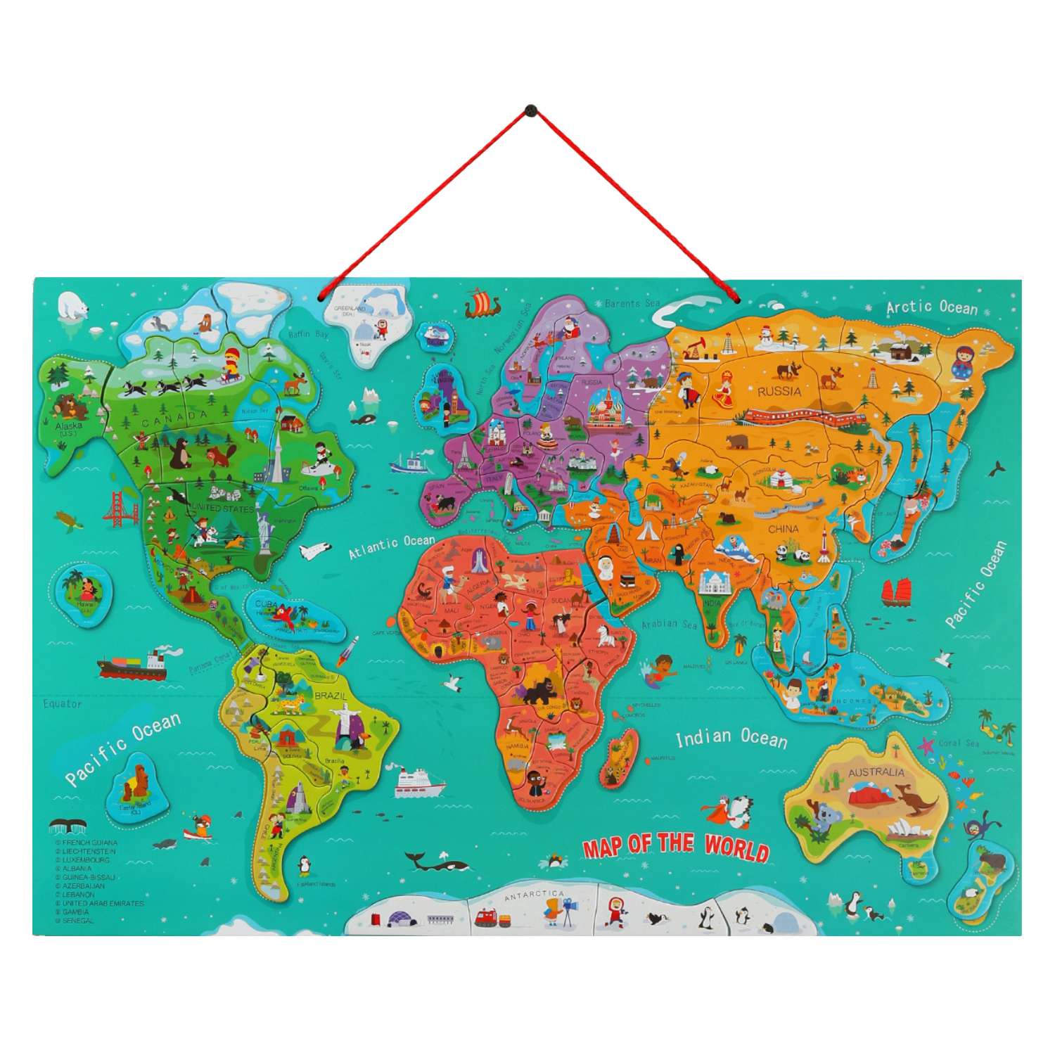 Магнитный пазл TOPBRIGHT Карта мира - фото 1