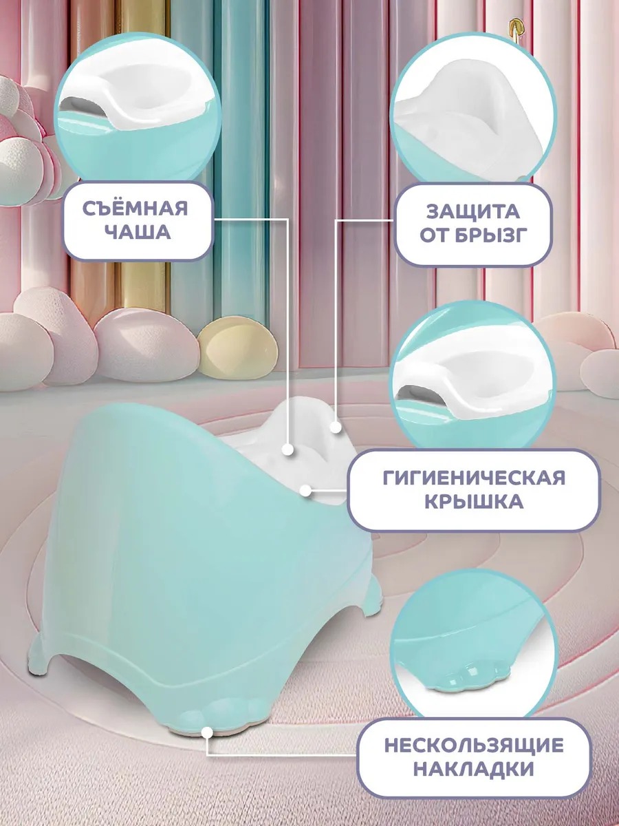 Горшок детский Компания Друзей анатомический с крышкой размер M - фото 3